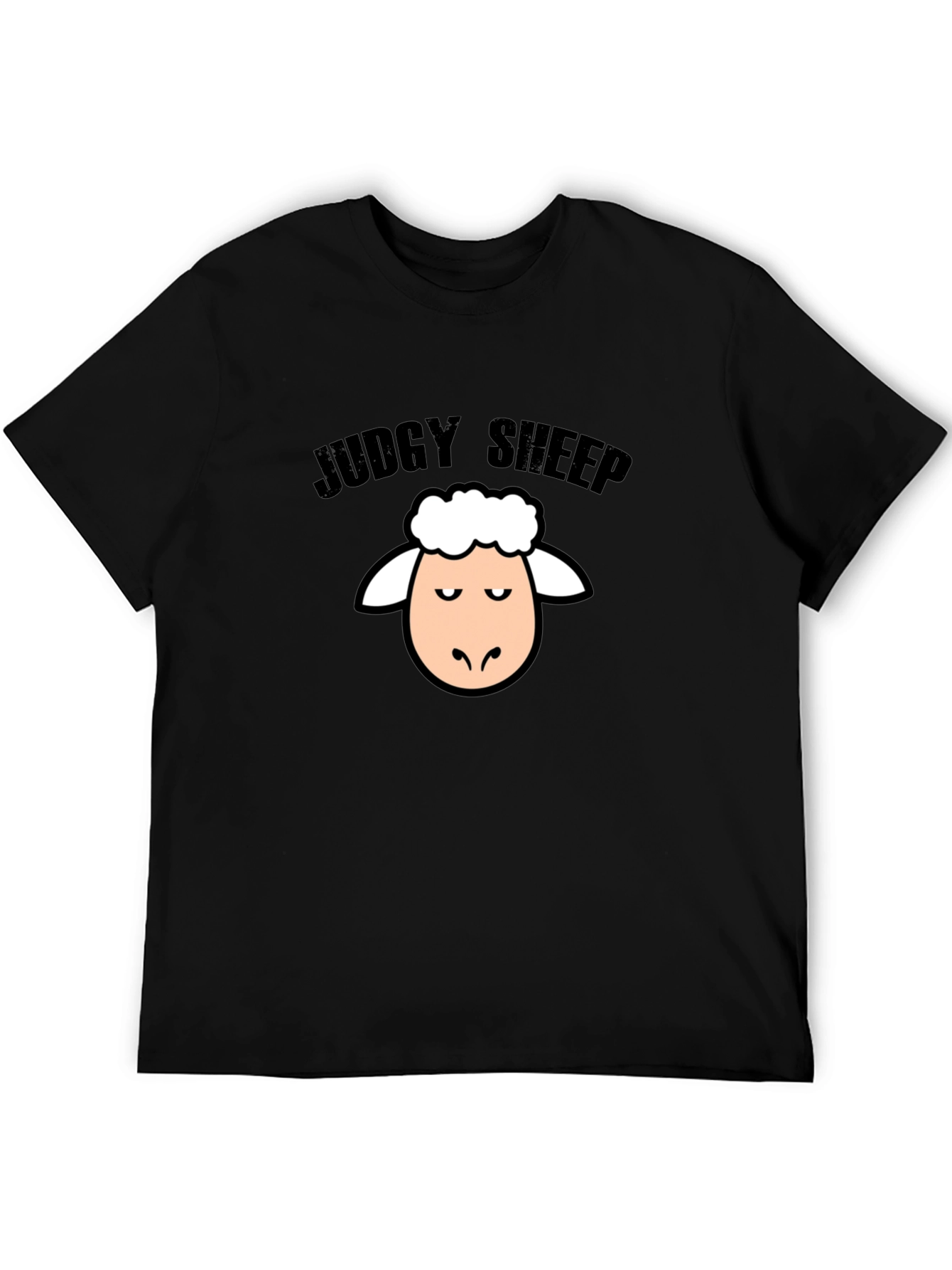 Judgy Sheep Graphic Tee - Black Humor T-Shirt