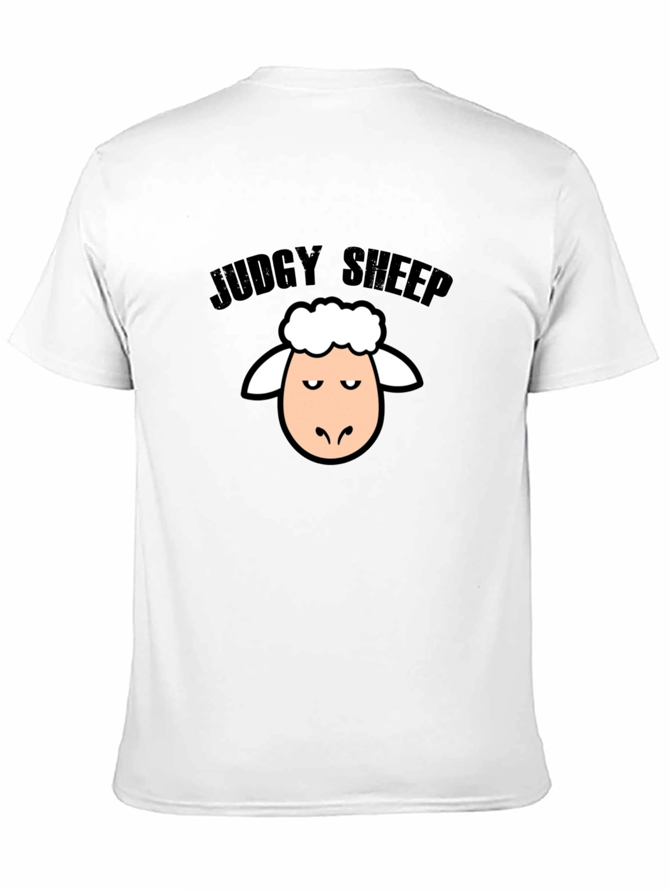 Judgy Sheep Graphic Tee - Black Humor T-Shirt