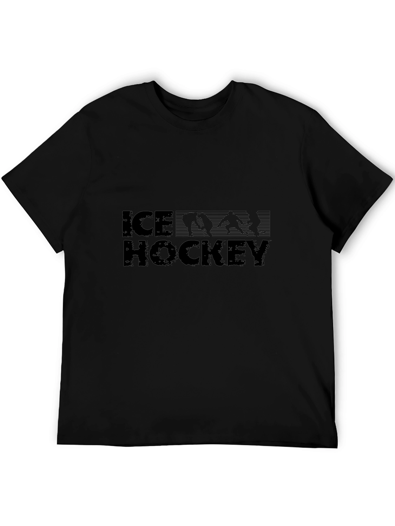 Ice Hockey Graphic Tee - Black