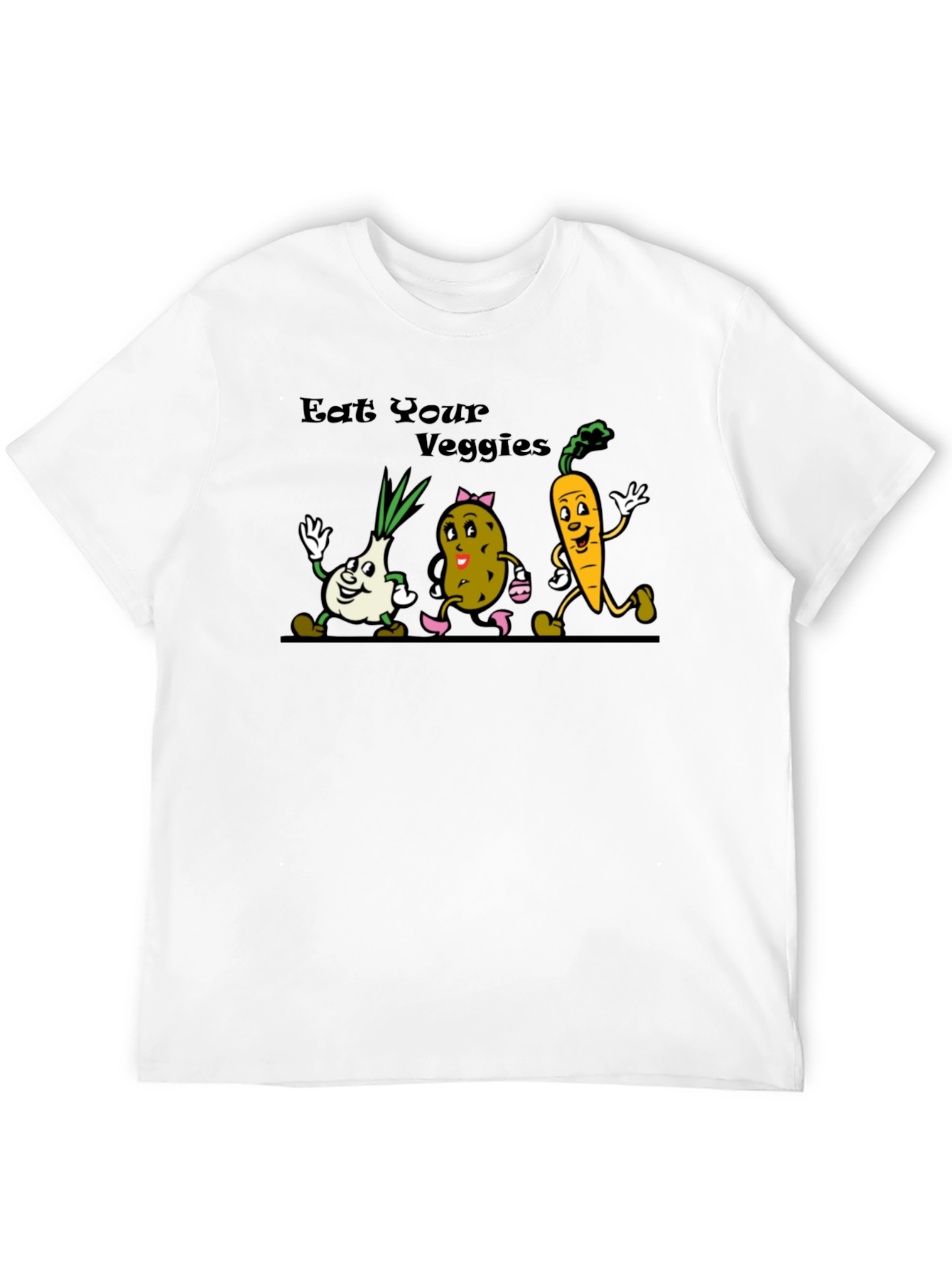 Eat Your Veggies T-Shirt - Cartoon Vegetables