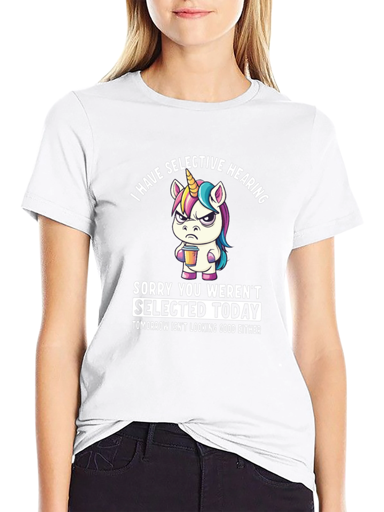 Selective Hearing Unicorn Graphic T-Shirt