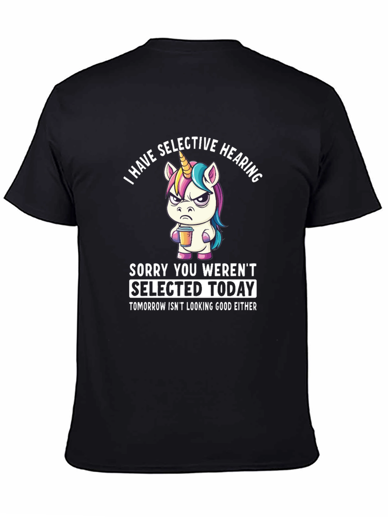 Selective Hearing Unicorn Graphic T-Shirt