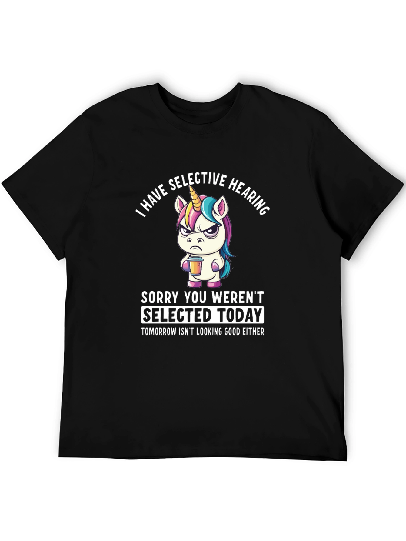 Selective Hearing Unicorn Graphic T-Shirt