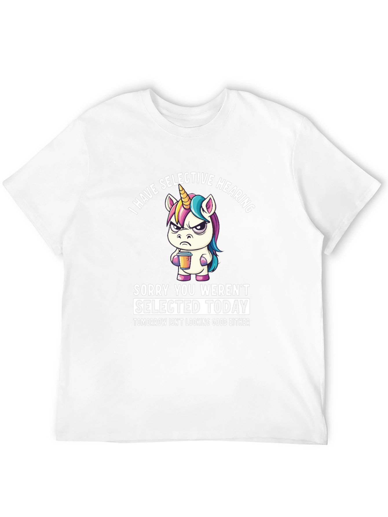 Selective Hearing Unicorn Graphic T-Shirt