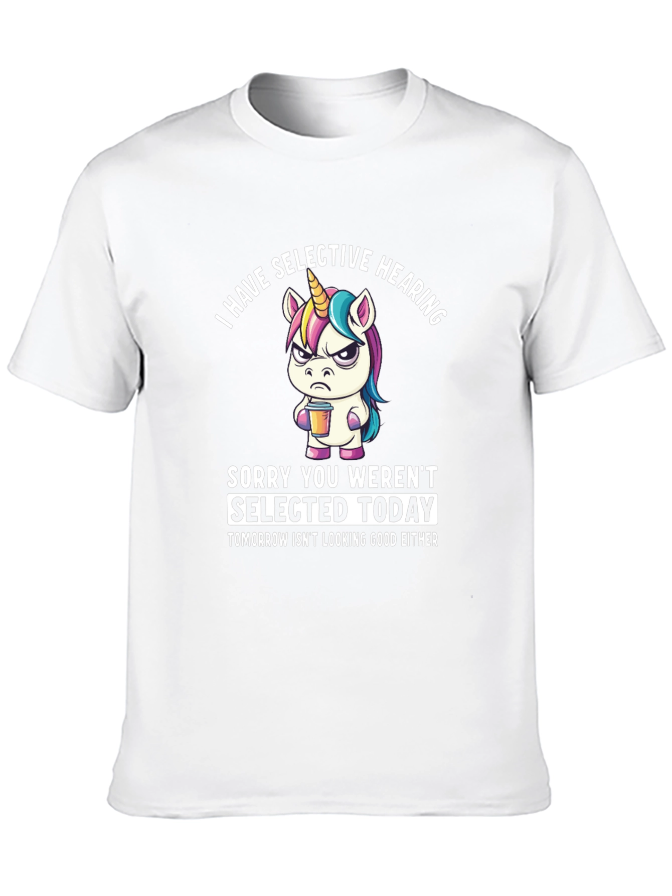 Selective Hearing Unicorn Graphic T-Shirt