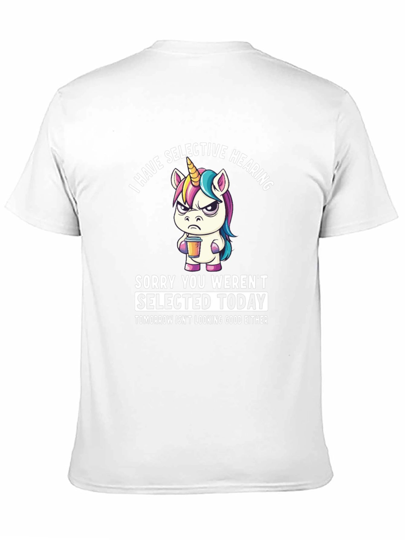 Selective Hearing Unicorn Graphic T-Shirt