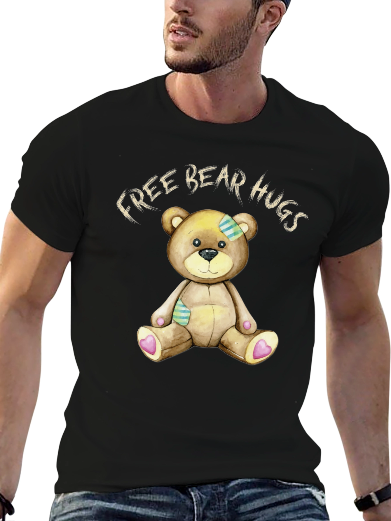 Free Bear Hugs T-Shirt - Cute Teddy Bear Design