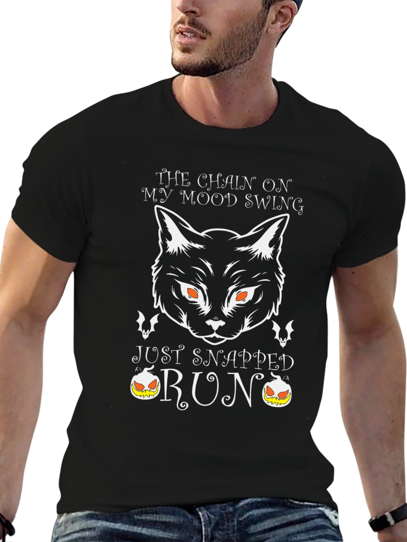 Halloween Cat Mood Swing T-Shirt