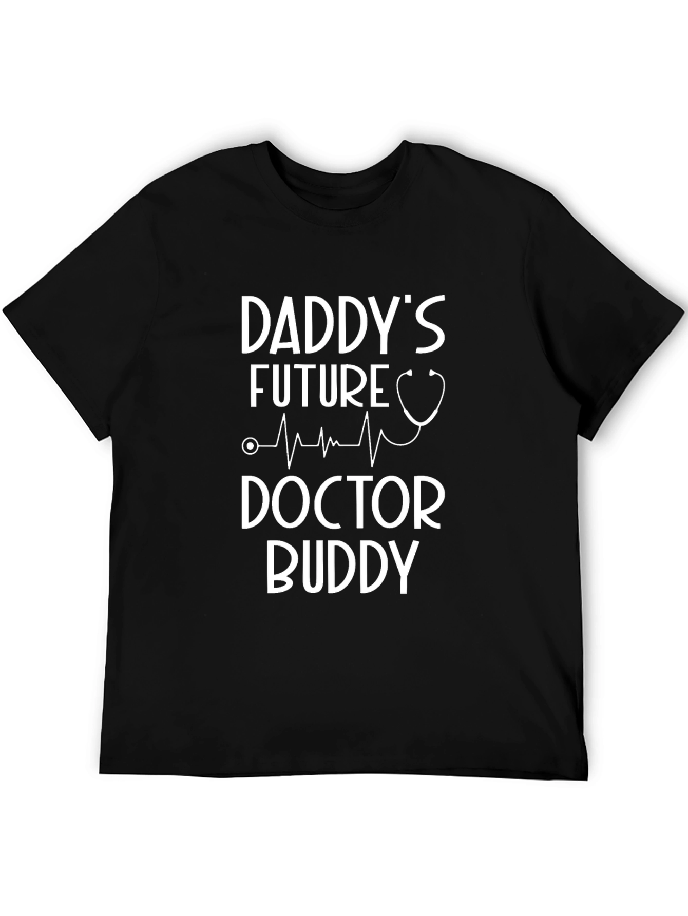 Daddys Future Doctor Buddy Black T-Shirt
