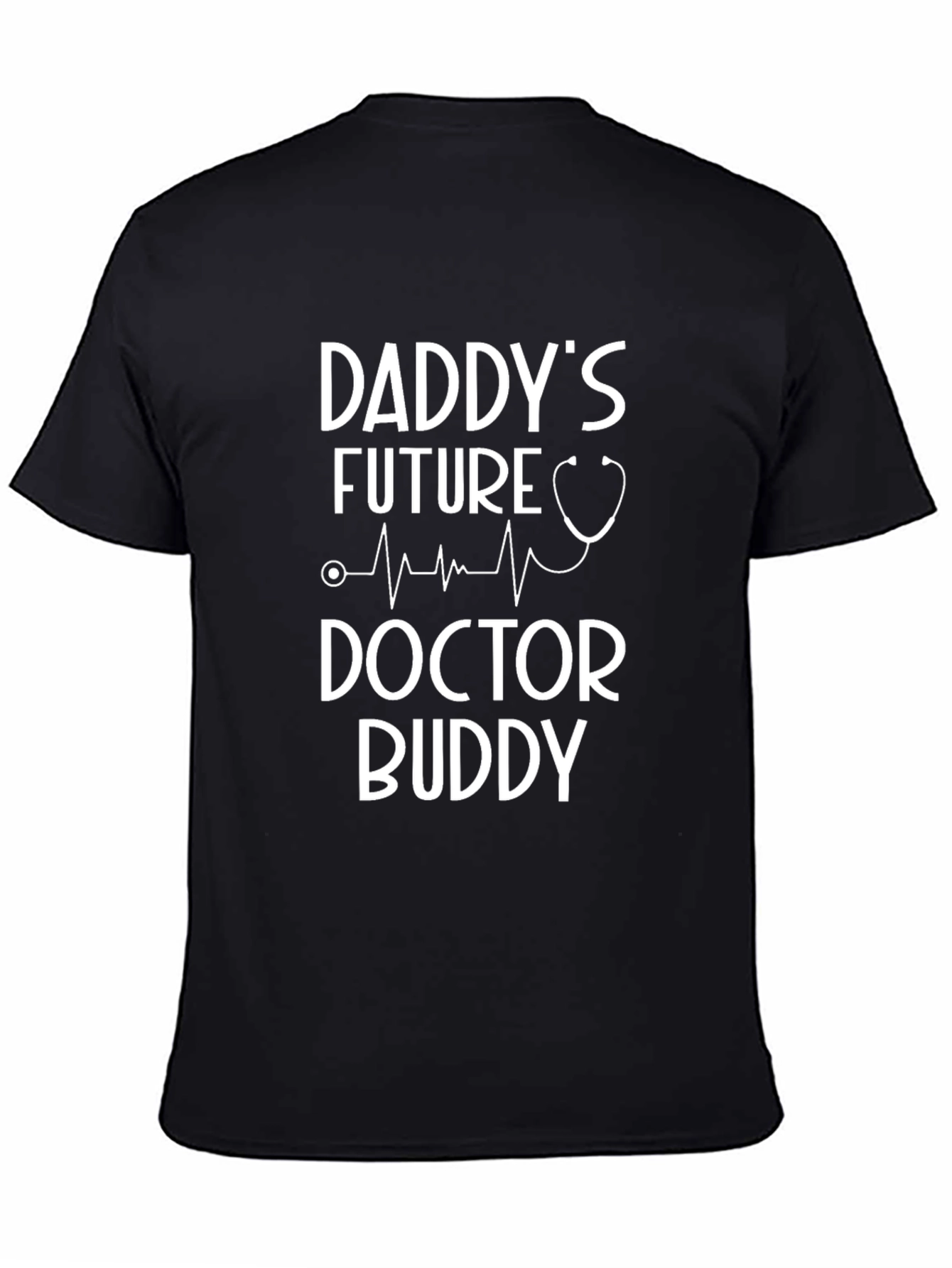 Daddys Future Doctor Buddy Black T-Shirt