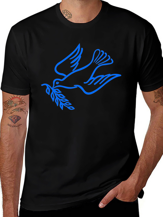 Peace Dove Graphic Black T-Shirt