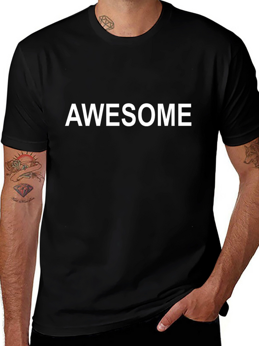Awesome Graphic Tee - Black Cotton Casual T-Shirt
