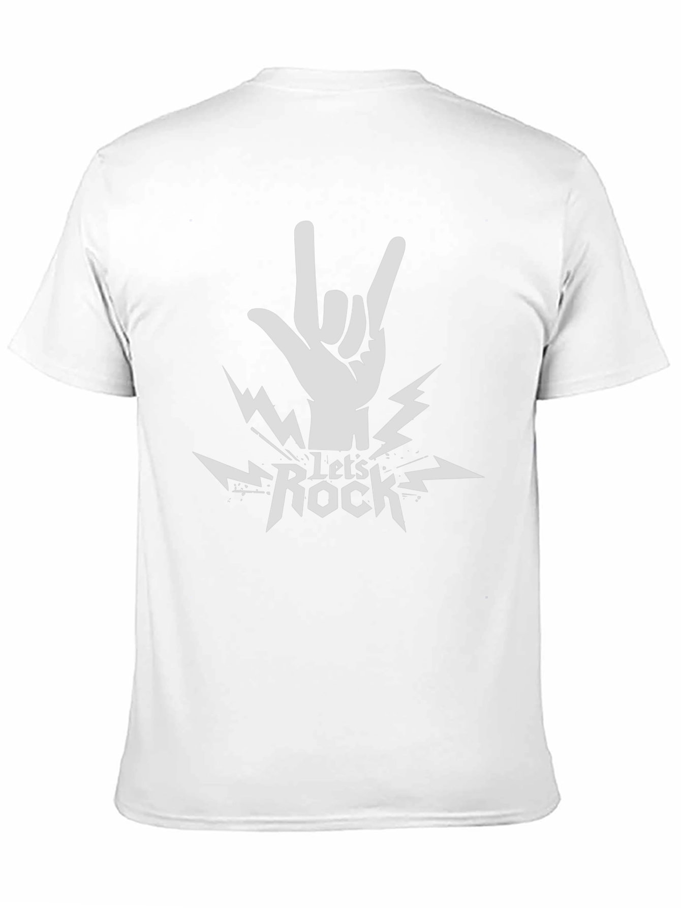 Lets Rock Graphic Print Tee - Black