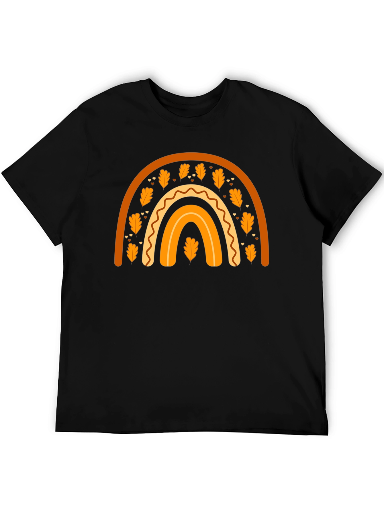 Fall Rainbow Graphic Tee - Autumn Harvest Shirt