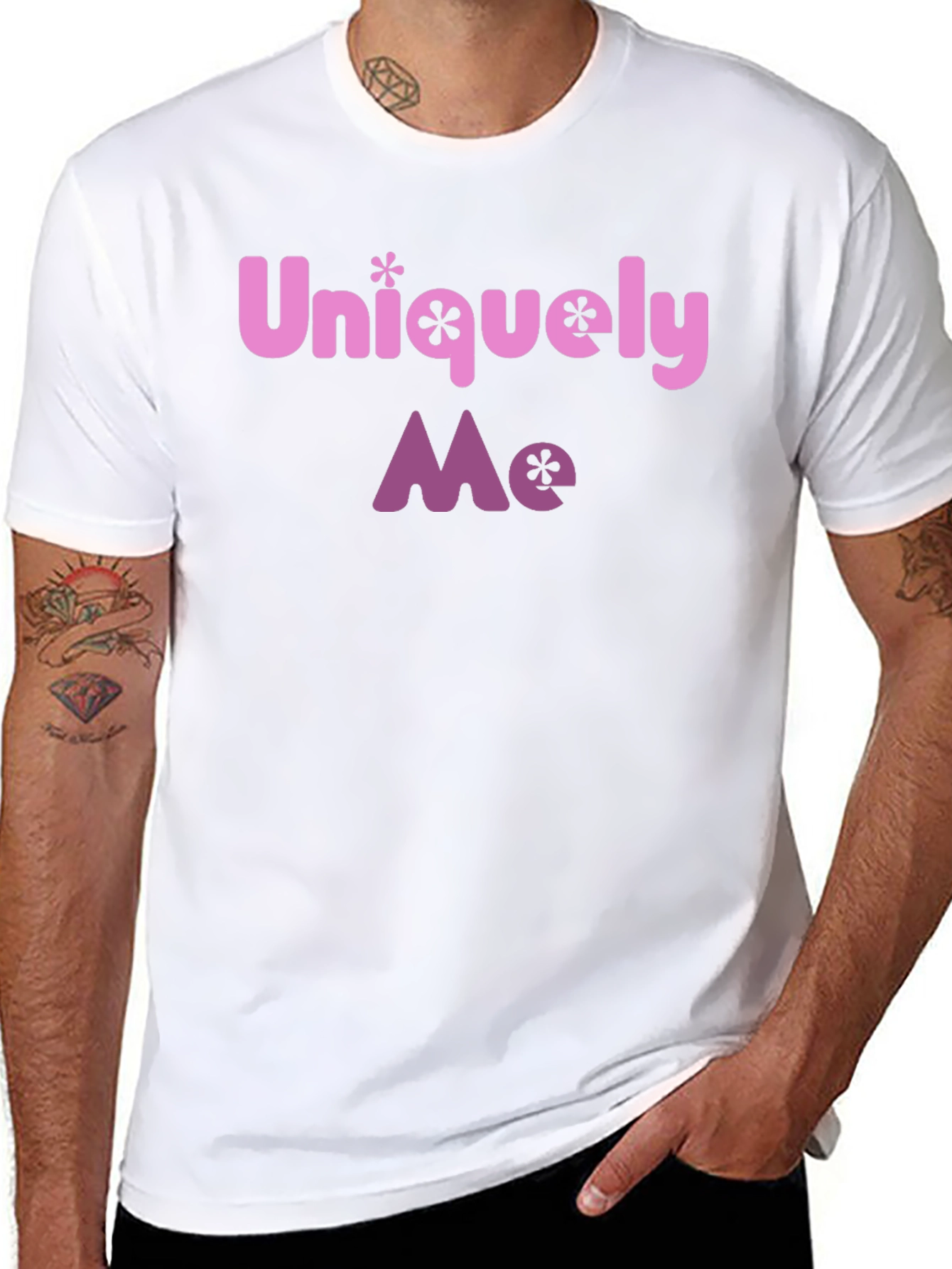 Uniquely Me Graphic Tee - Black Casual T-Shirt