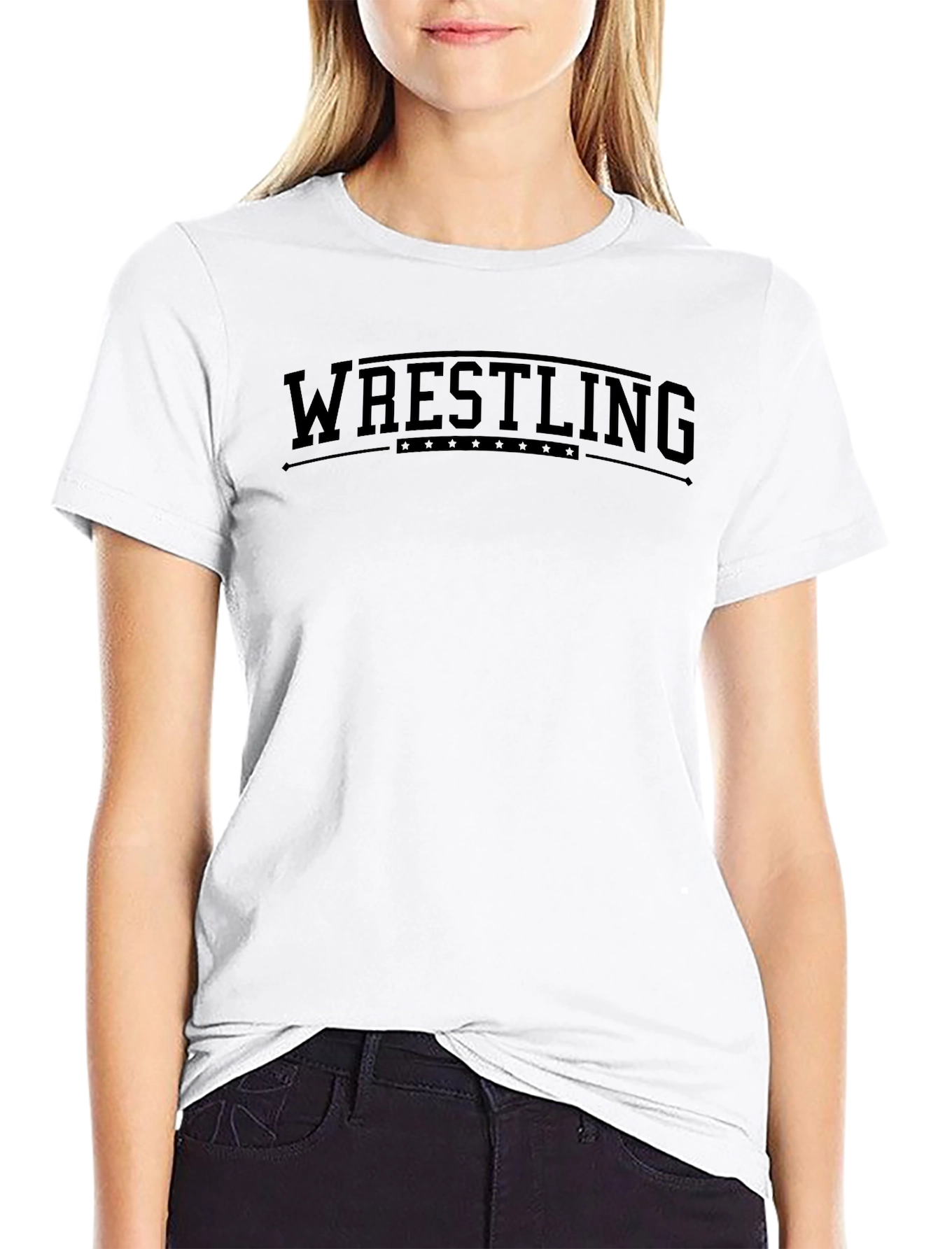 Wrestling Graphic Black T-Shirt