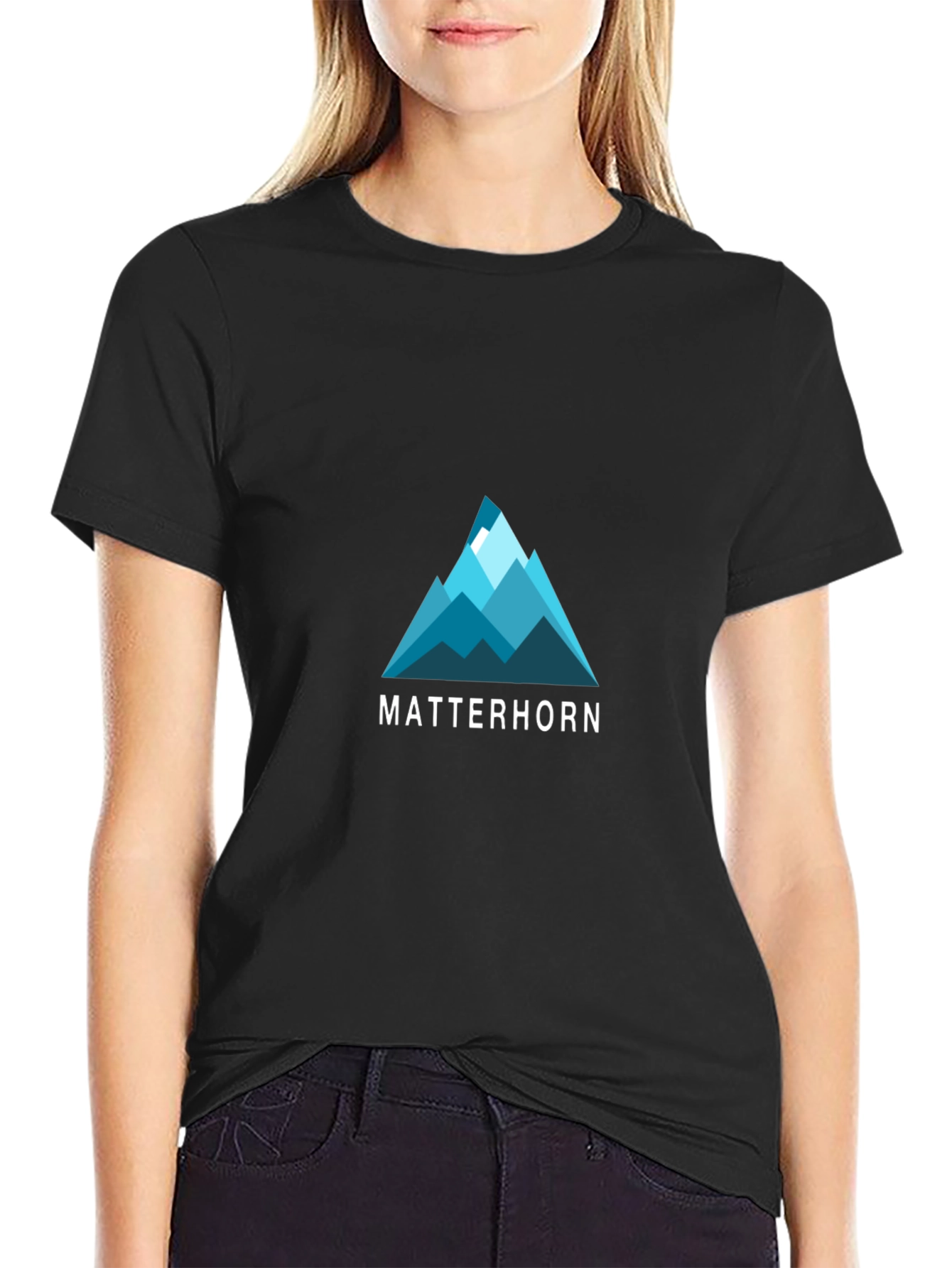 Matterhorn Mountain Graphic T-Shirt - Black