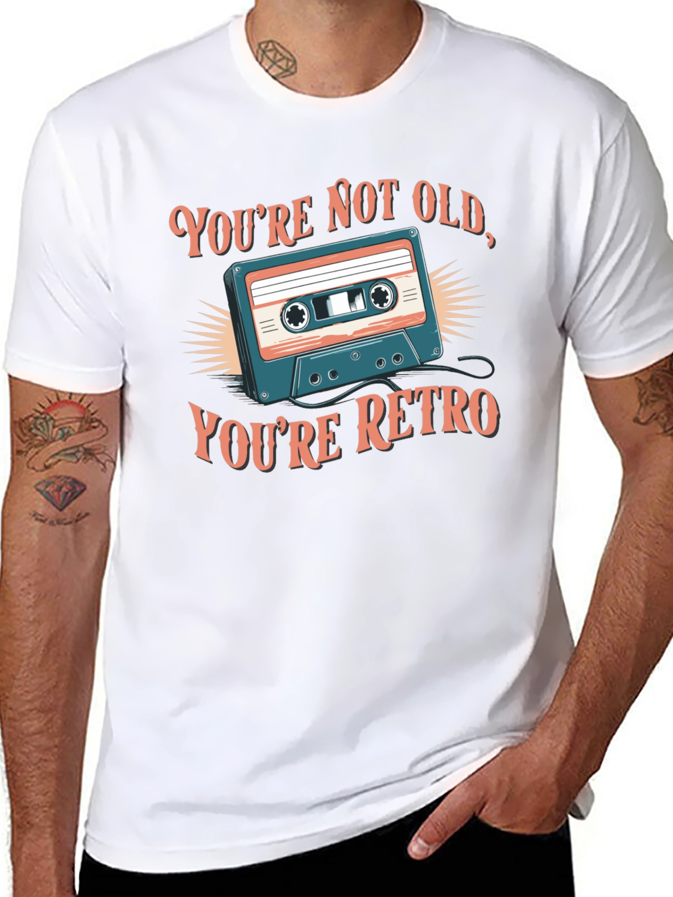 Retro Cassette T-Shirt - Youre Not Old Youre Retro
