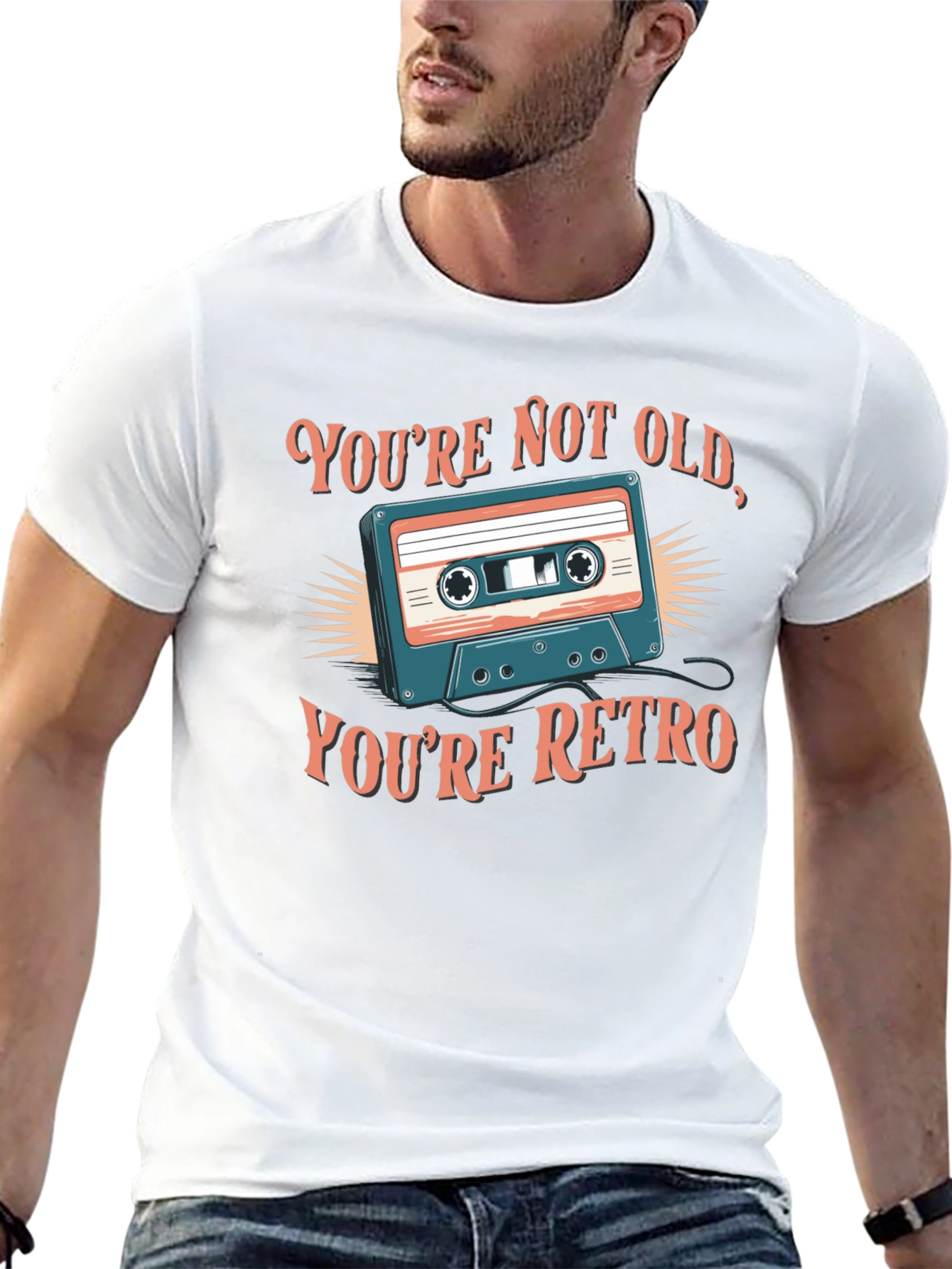 Retro Cassette T-Shirt - Youre Not Old Youre Retro