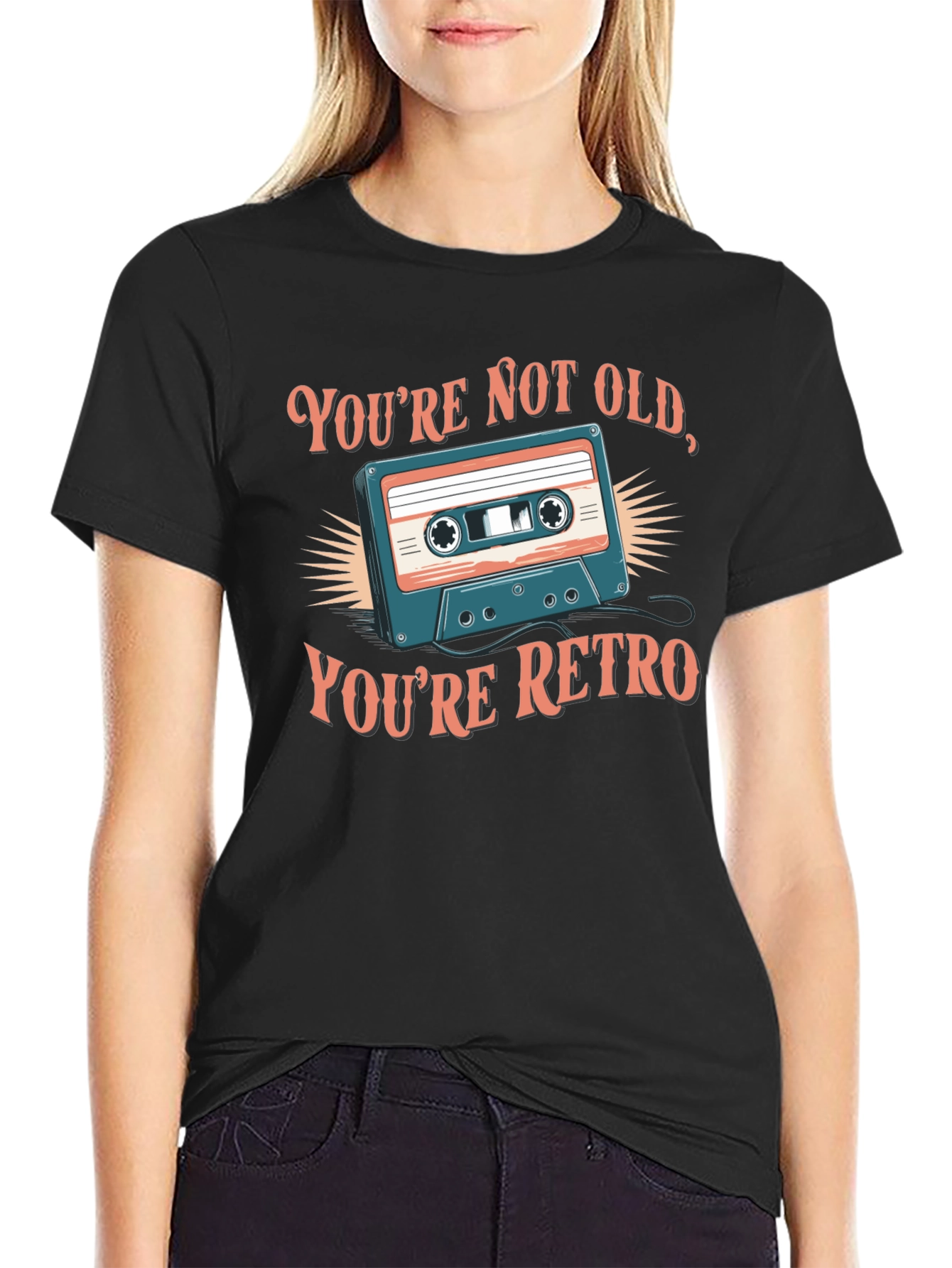 Retro Cassette T-Shirt - Youre Not Old Youre Retro