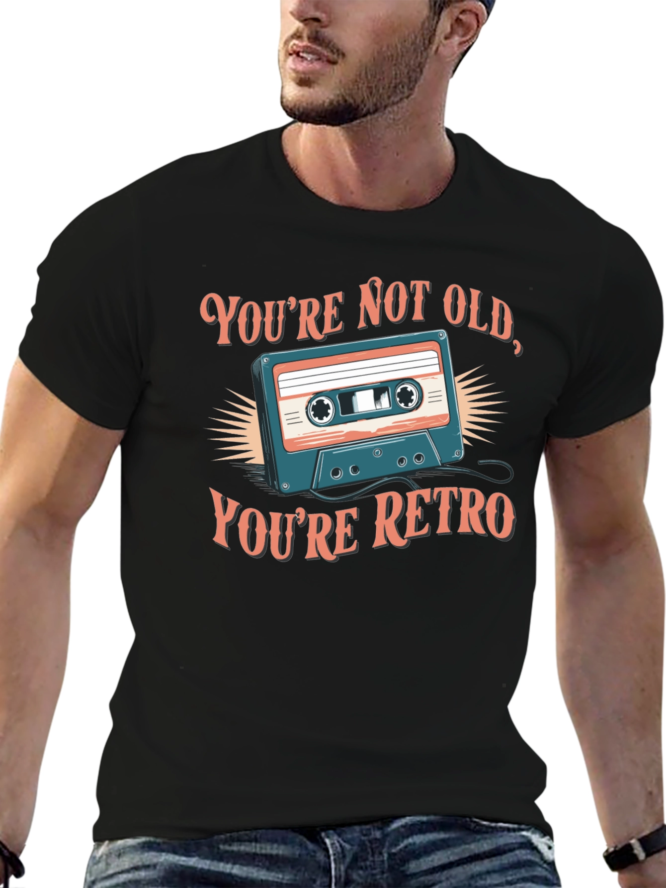 Retro Cassette T-Shirt - Youre Not Old Youre Retro