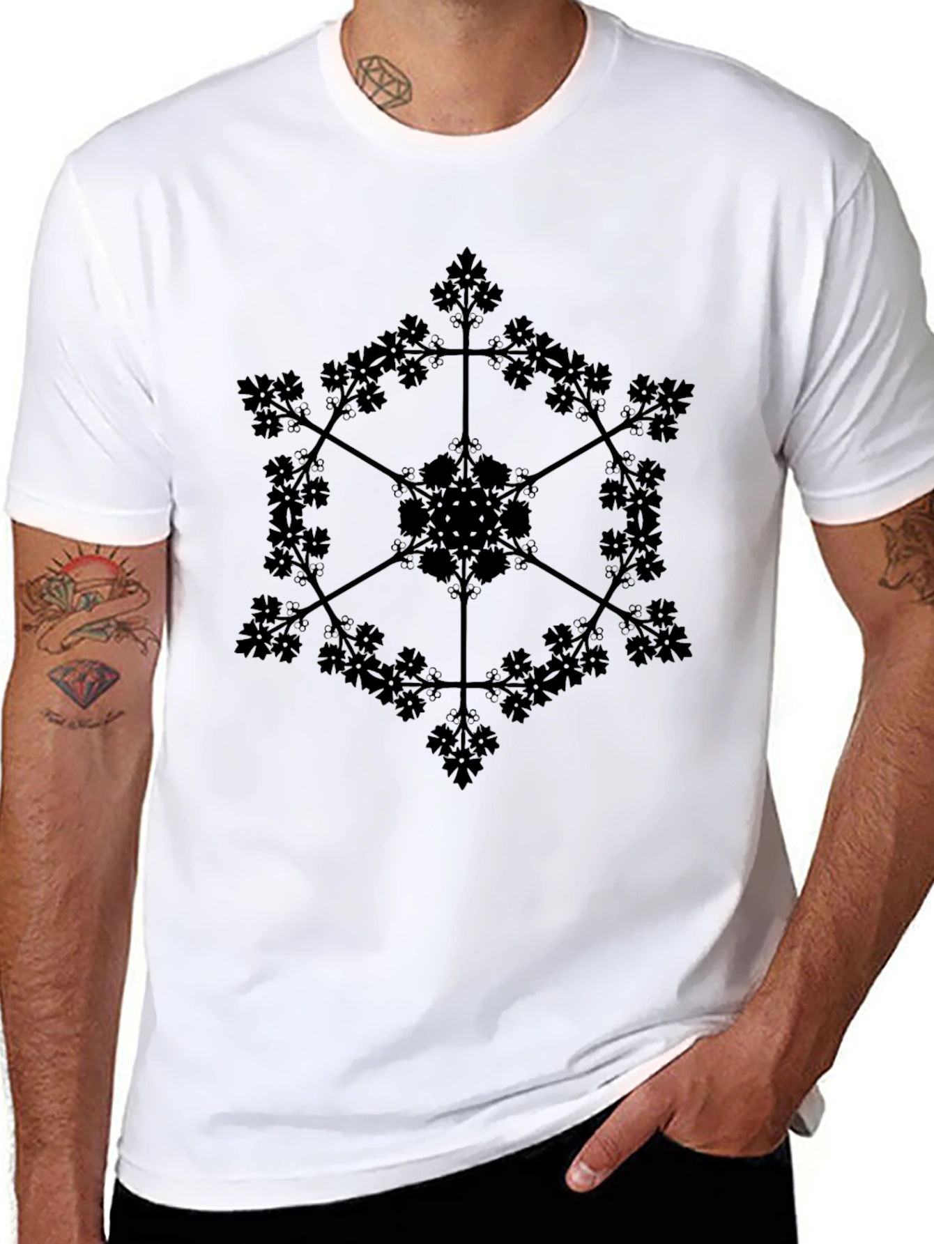 Gothic Snowflake Black T-Shirt