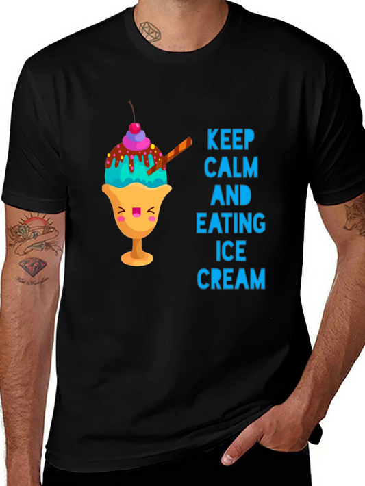Keep Calm & Eat Ice Cream Graphic Tee