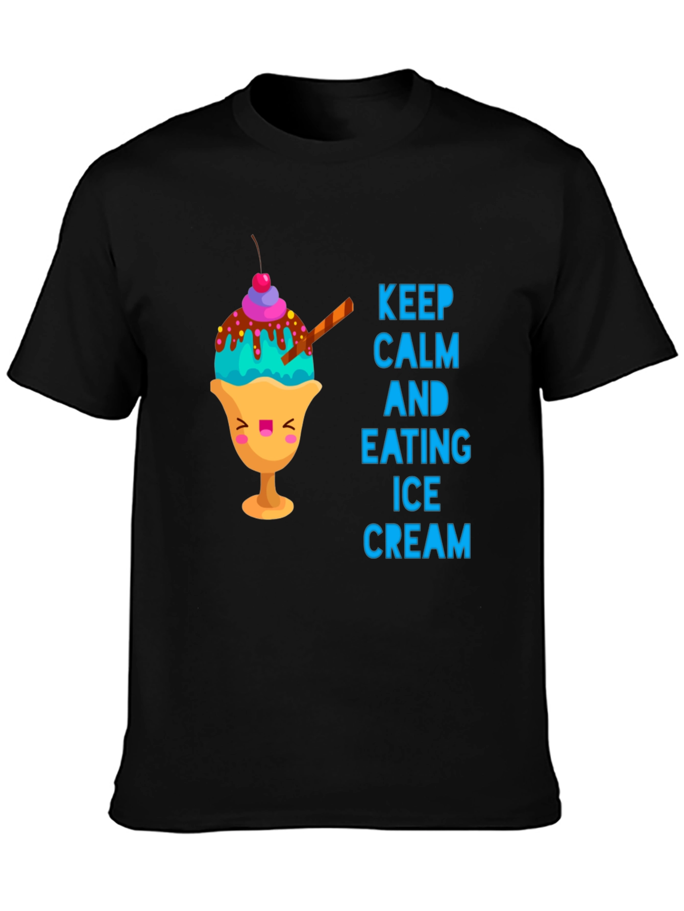 Keep Calm & Eat Ice Cream Graphic Tee