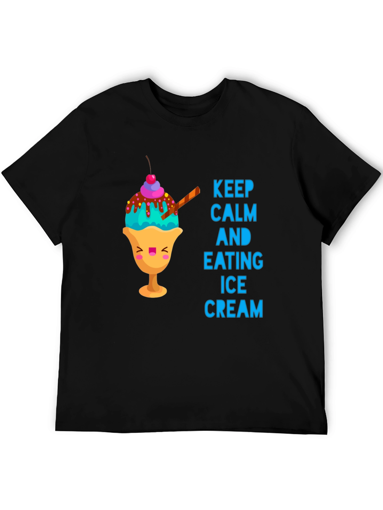 Keep Calm & Eat Ice Cream Graphic Tee