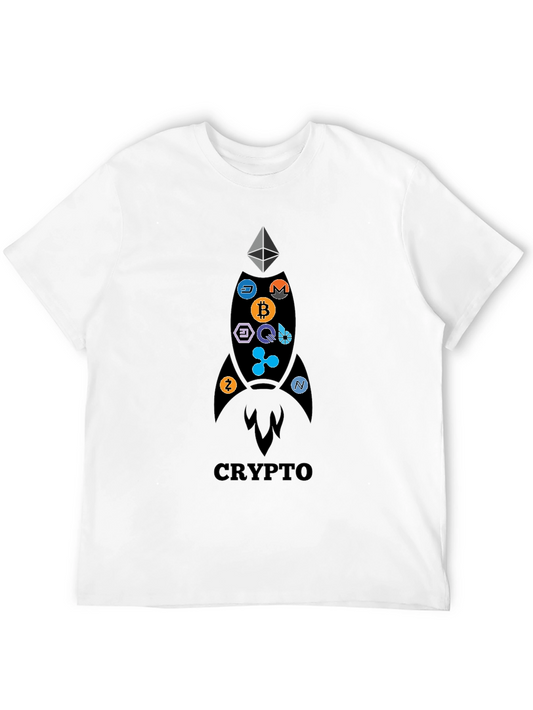 Crypto Rocket T-Shirt - Bitcoin Ethereum and More!
