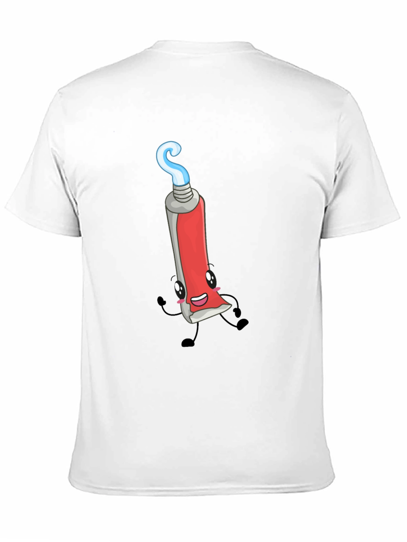 Cartoon Toothpaste Graphic Black Tee