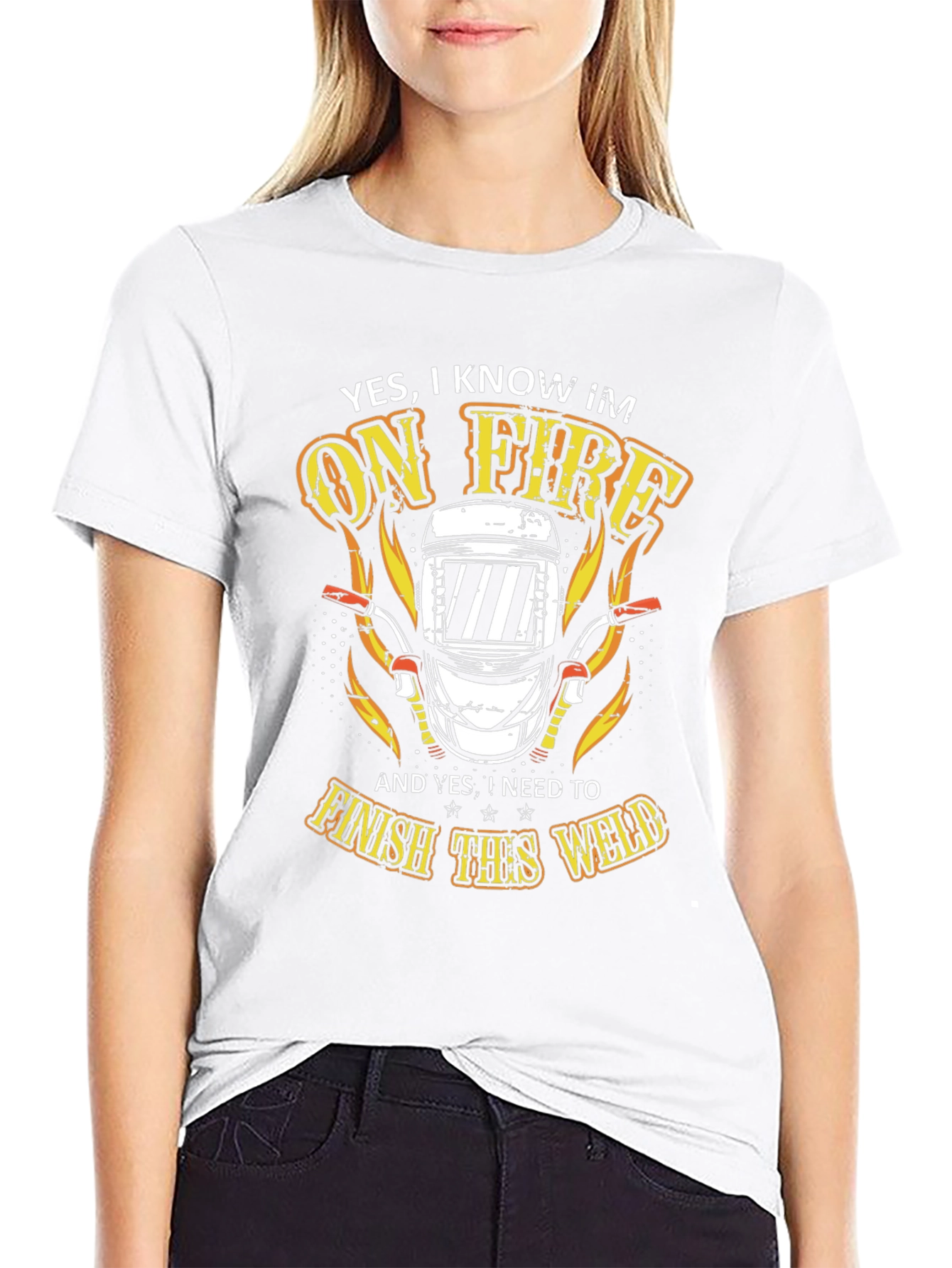Welder On Fire T-Shirt - Finish the Weld