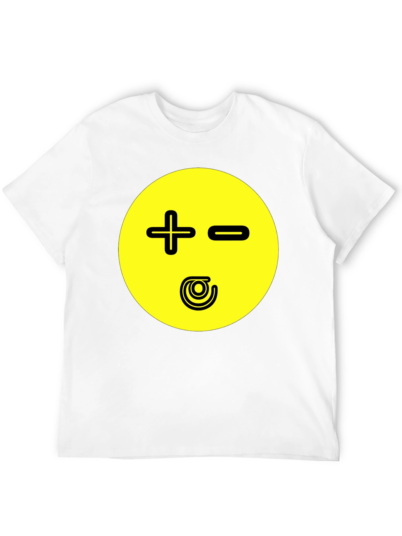 Novelty Graphic Print T-Shirt - Plus Minus Design