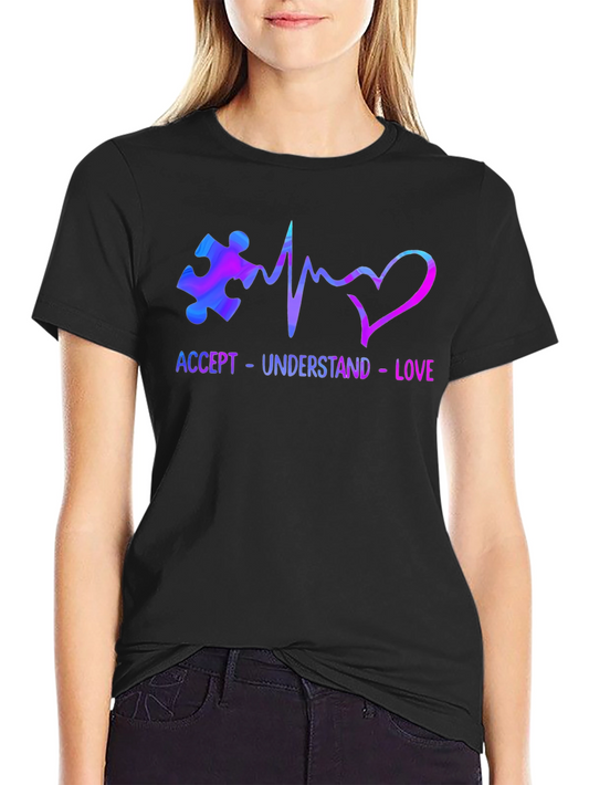 Accept Understand Love Autism Awareness T-Shirt