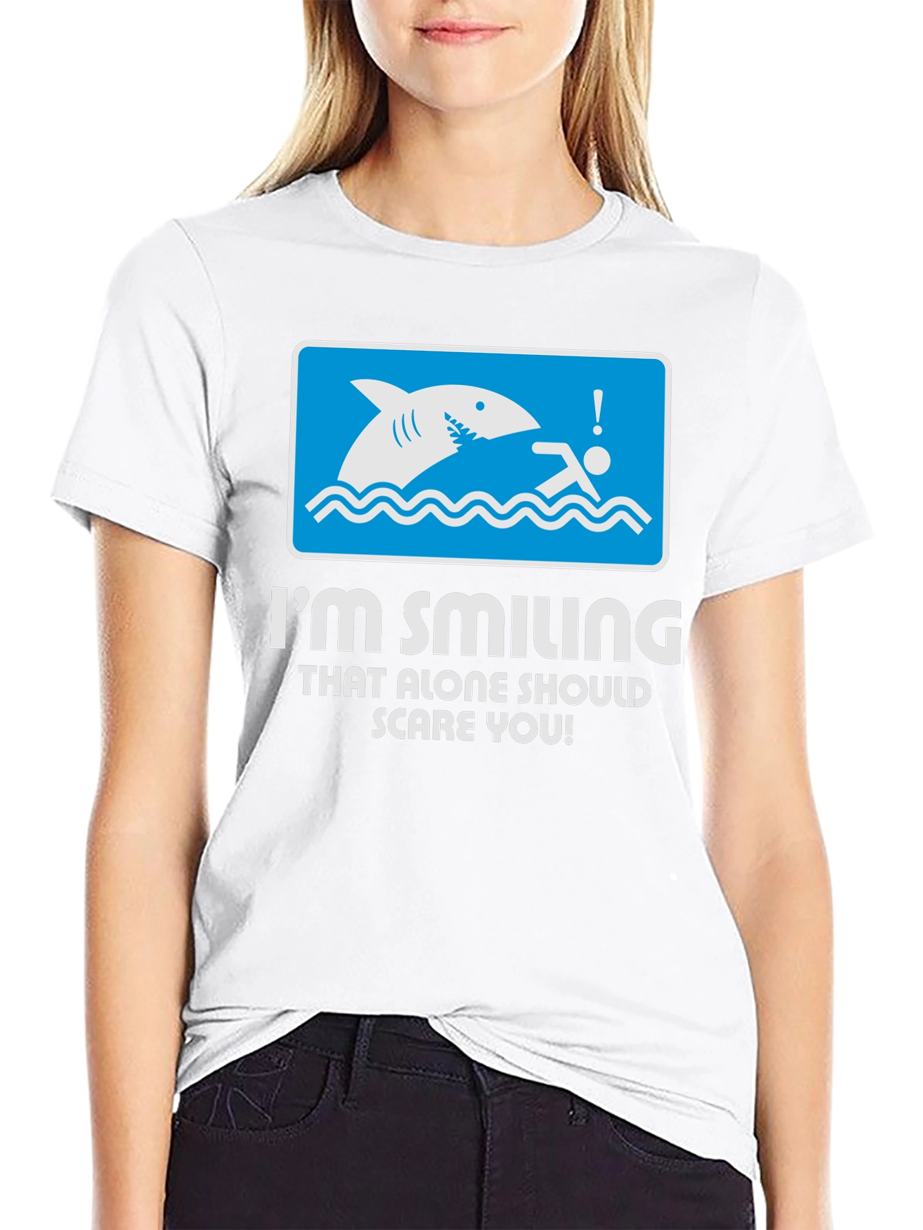 Im Smiling Shark Attack Graphic Tee