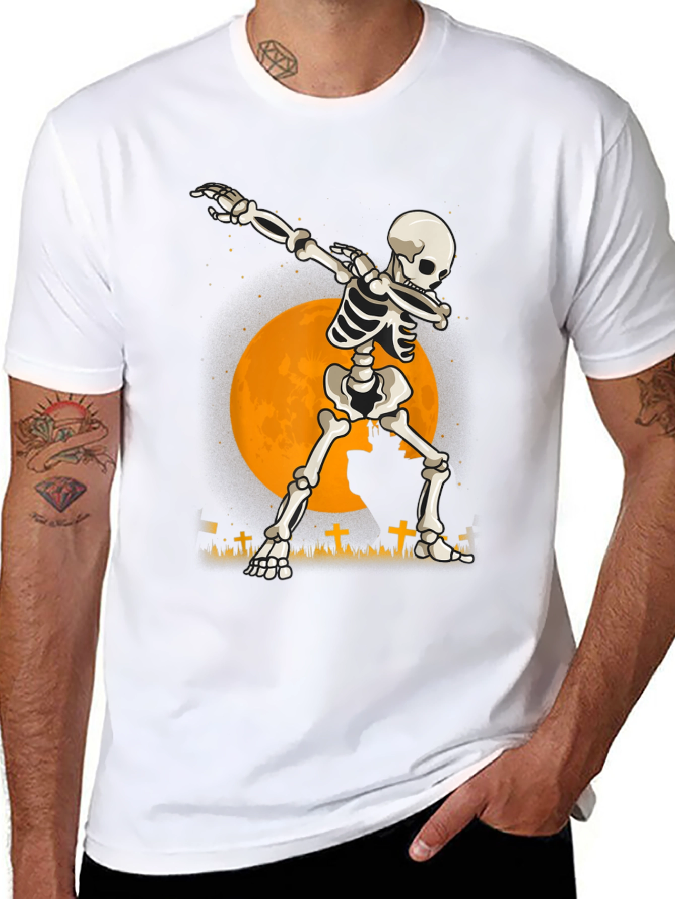 Dabbing Skeleton T-Shirt - Halloween