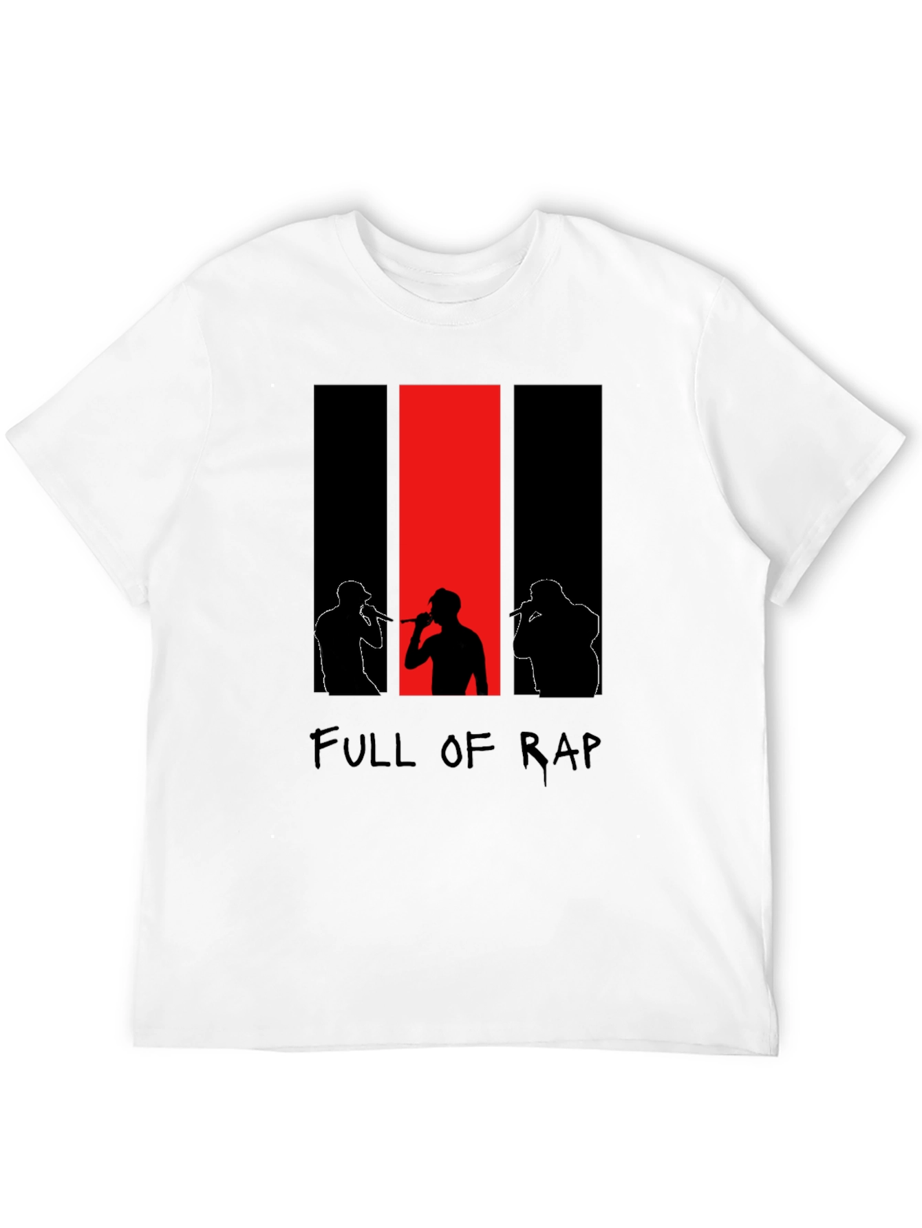 Full Of Rap Black Graphic T-Shirt