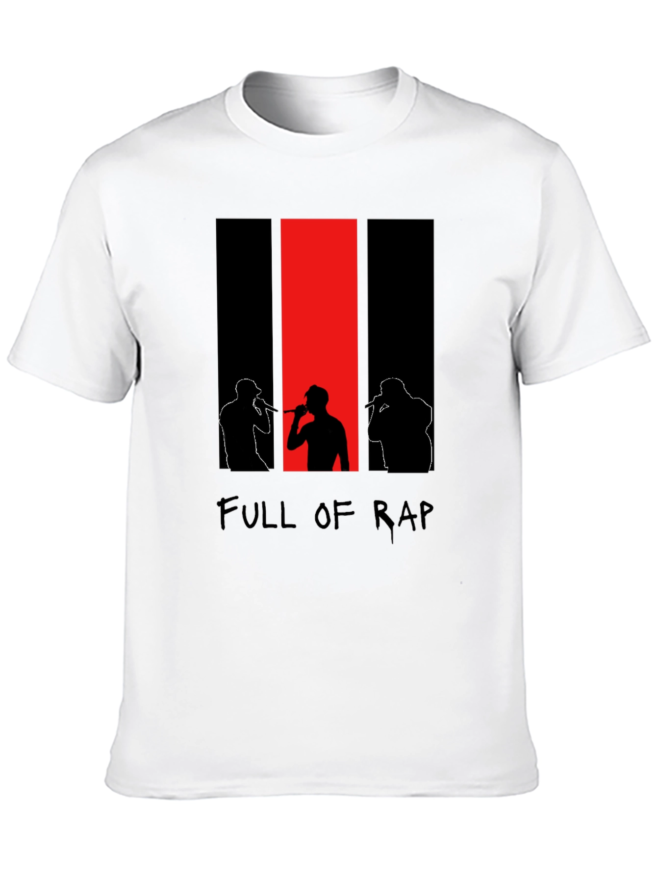 Full Of Rap Black Graphic T-Shirt
