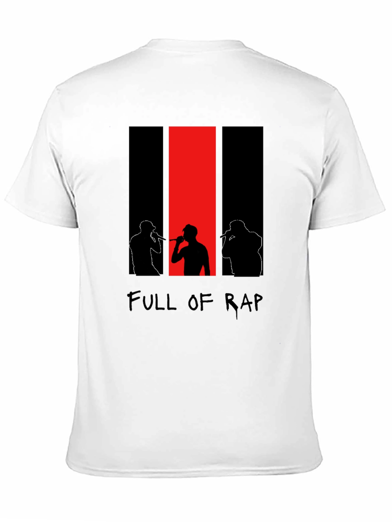 Full Of Rap Black Graphic T-Shirt
