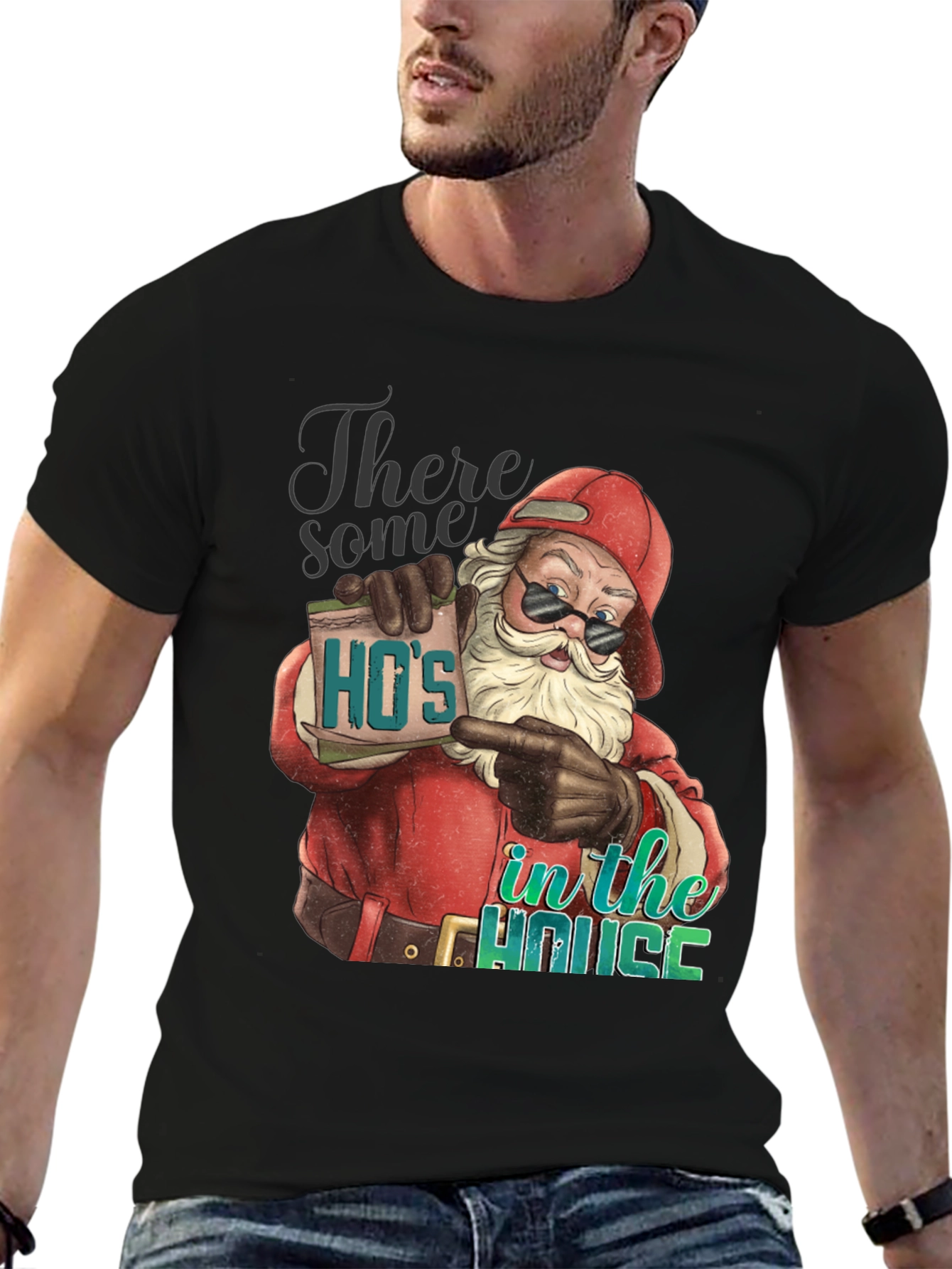 Hos in the House Santa T-Shirt