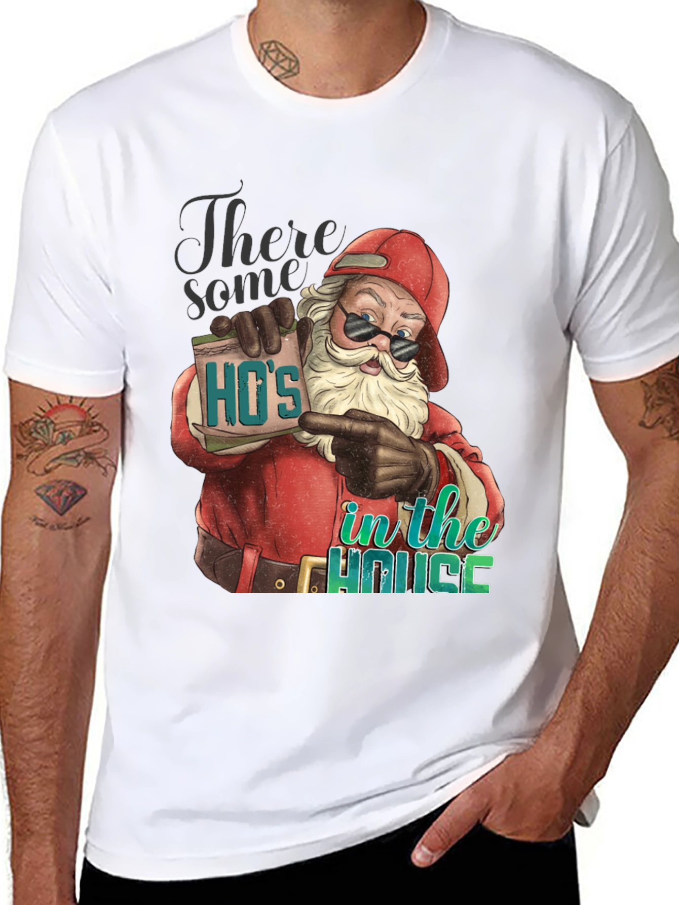 Hos in the House Santa T-Shirt