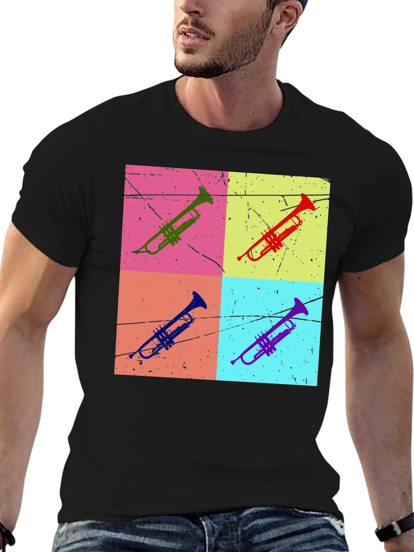 Retro Trumpet Pop Art T-Shirt