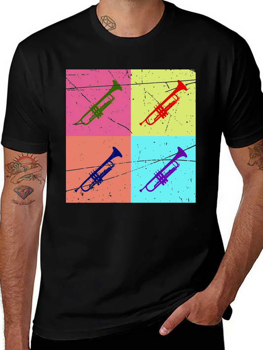 Retro Trumpet Pop Art T-Shirt