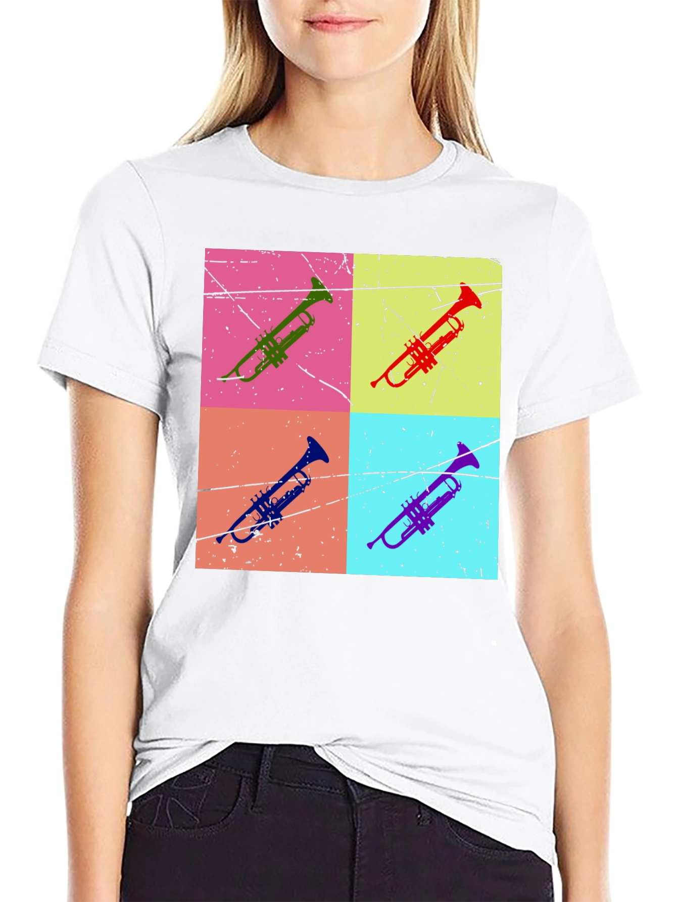 Retro Trumpet Pop Art T-Shirt