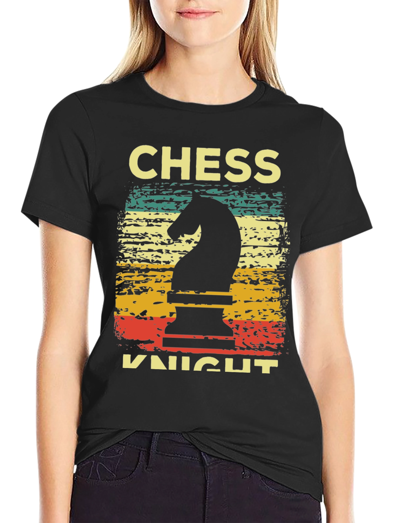 Chess Knight T-Shirt Retro Style Tee