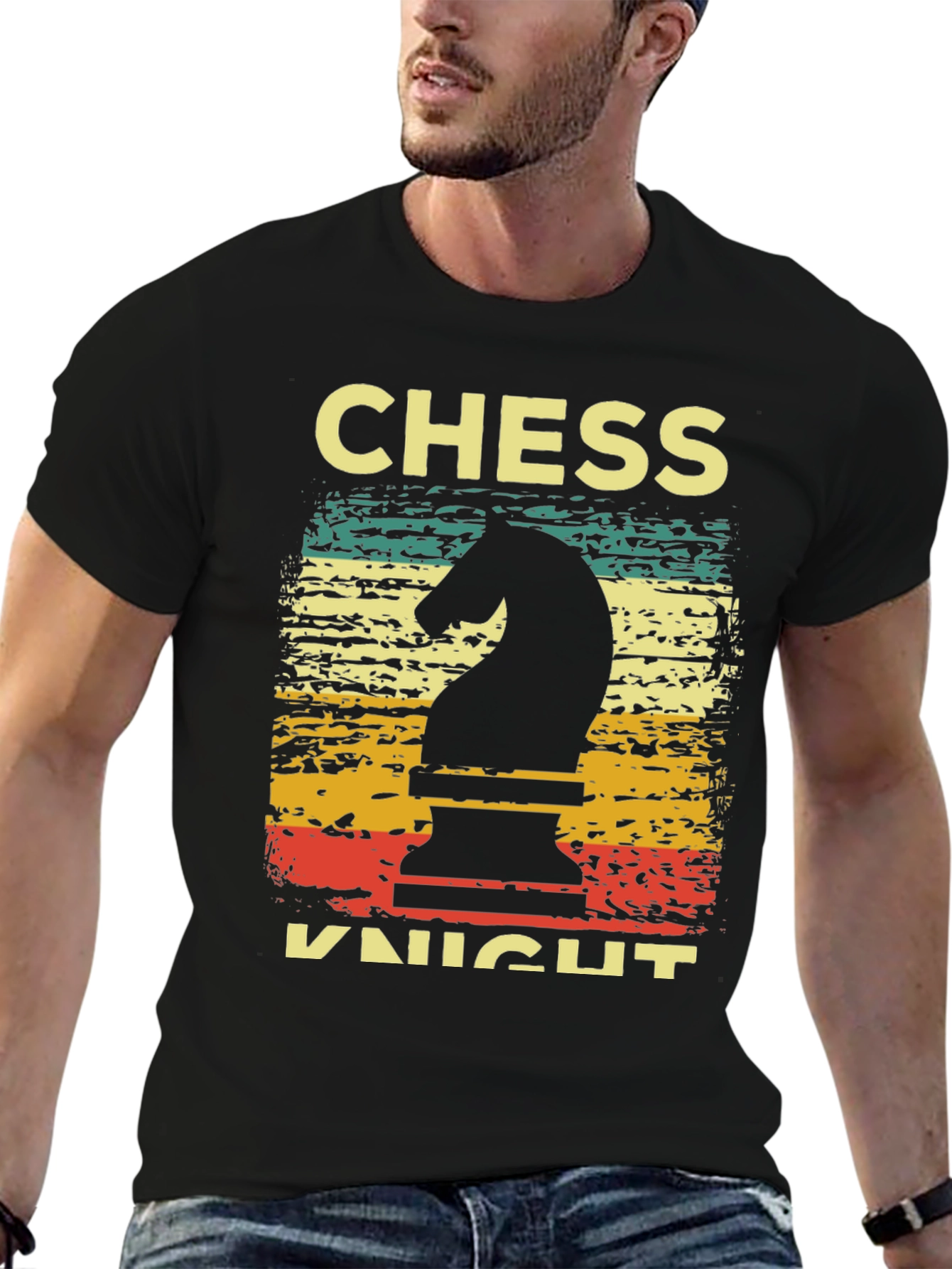 Chess Knight T-Shirt Retro Style Tee
