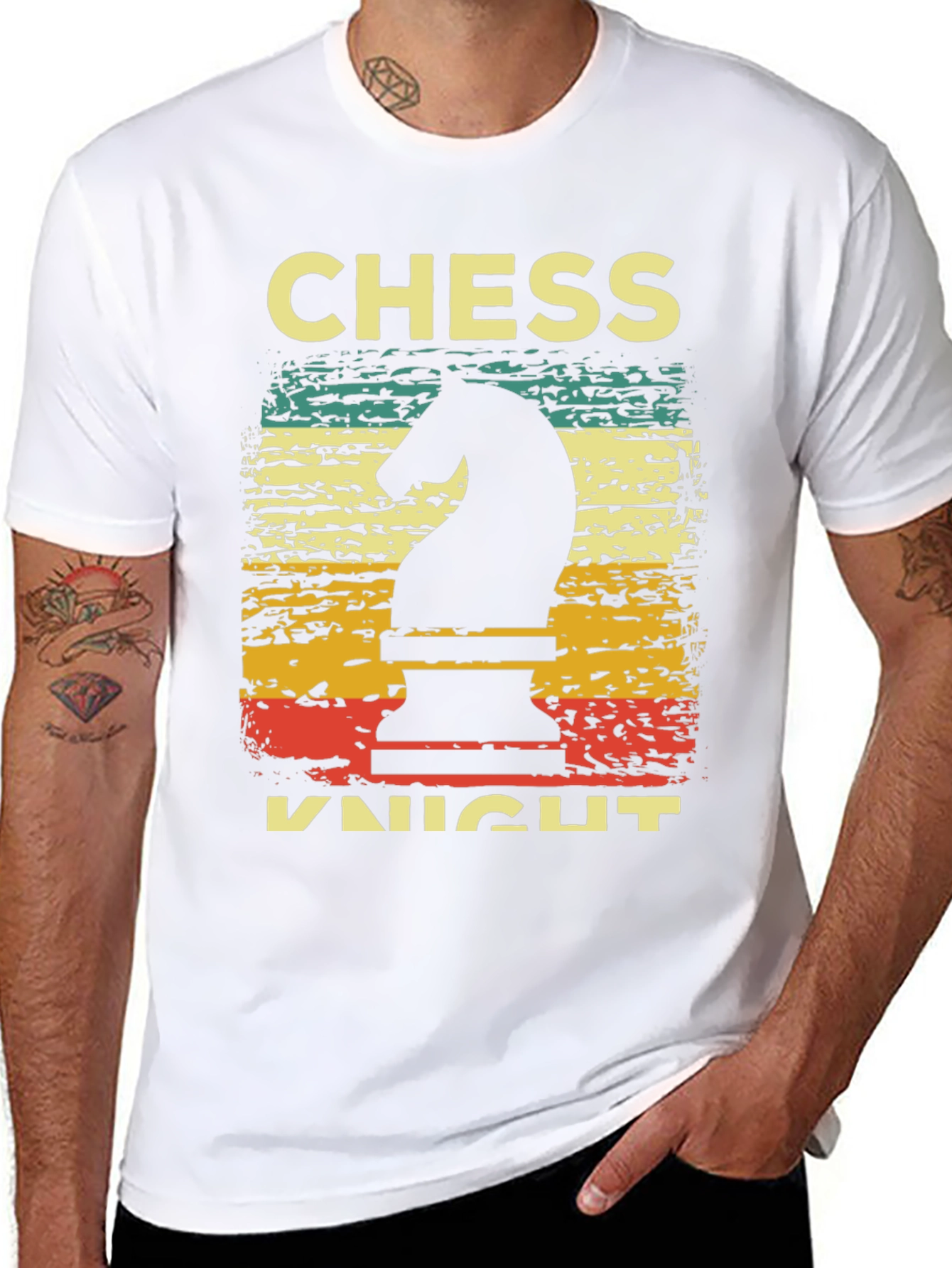 Chess Knight T-Shirt Retro Style Tee