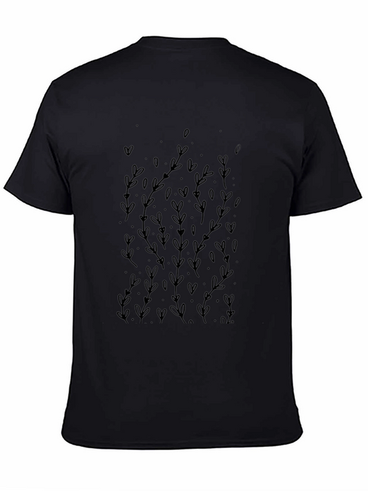 Black Floral Print Tee - Casual Comfort