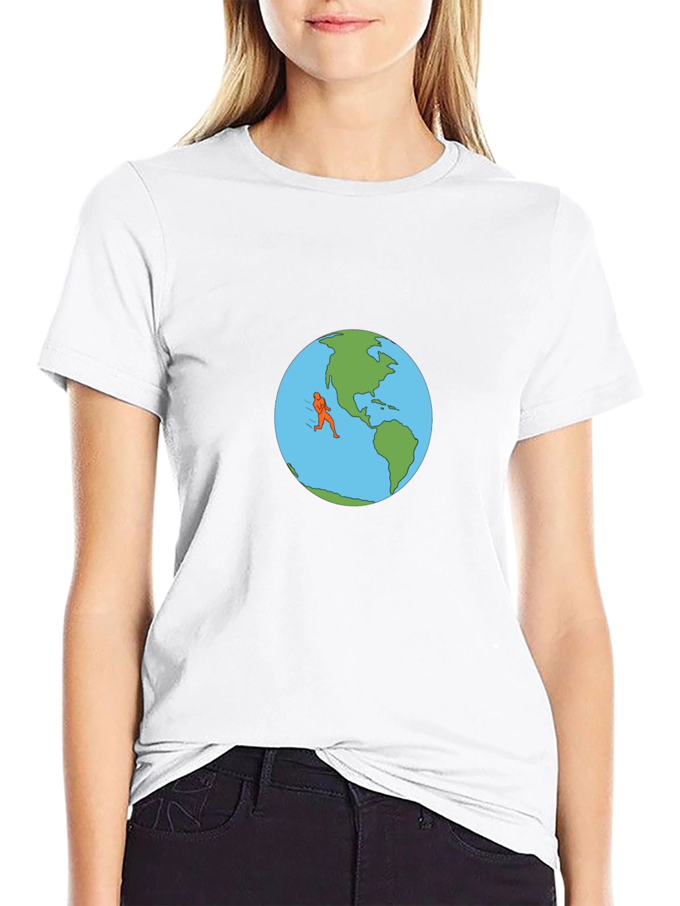 Running the World T-Shirt - Earth Graphic Tee