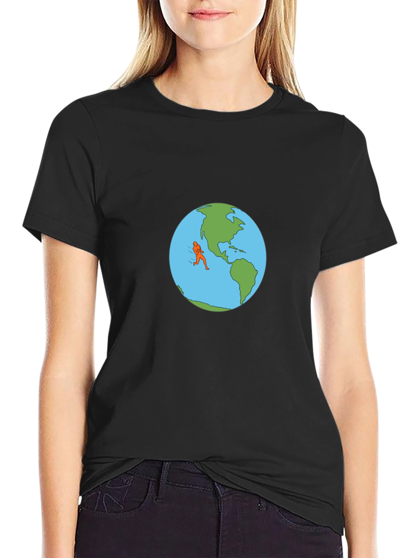 Running the World T-Shirt - Earth Graphic Tee